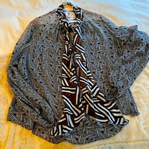 DVF 100% silk blouse